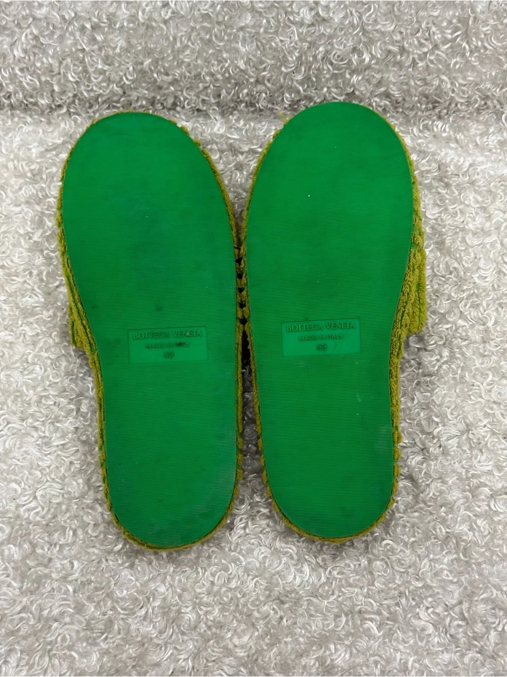 Bottega Veneta Men's Resort Intreccio Jacquard Slide Sandals parakeet/ kiwi